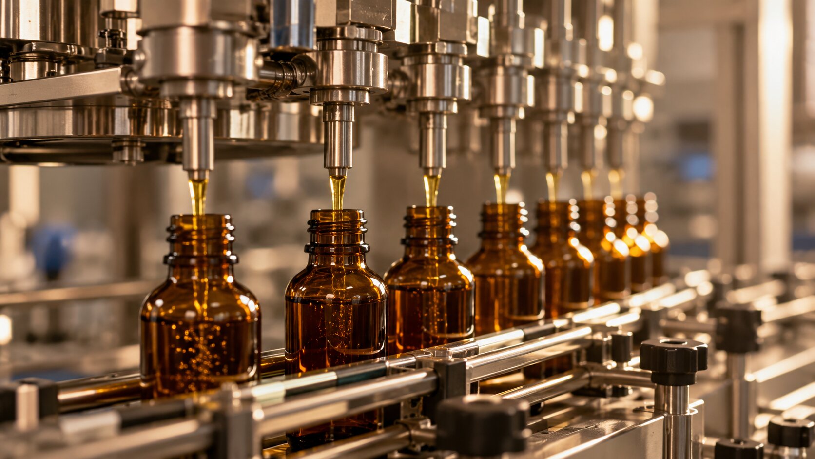 Liquid syrup and suspension manufacturing line