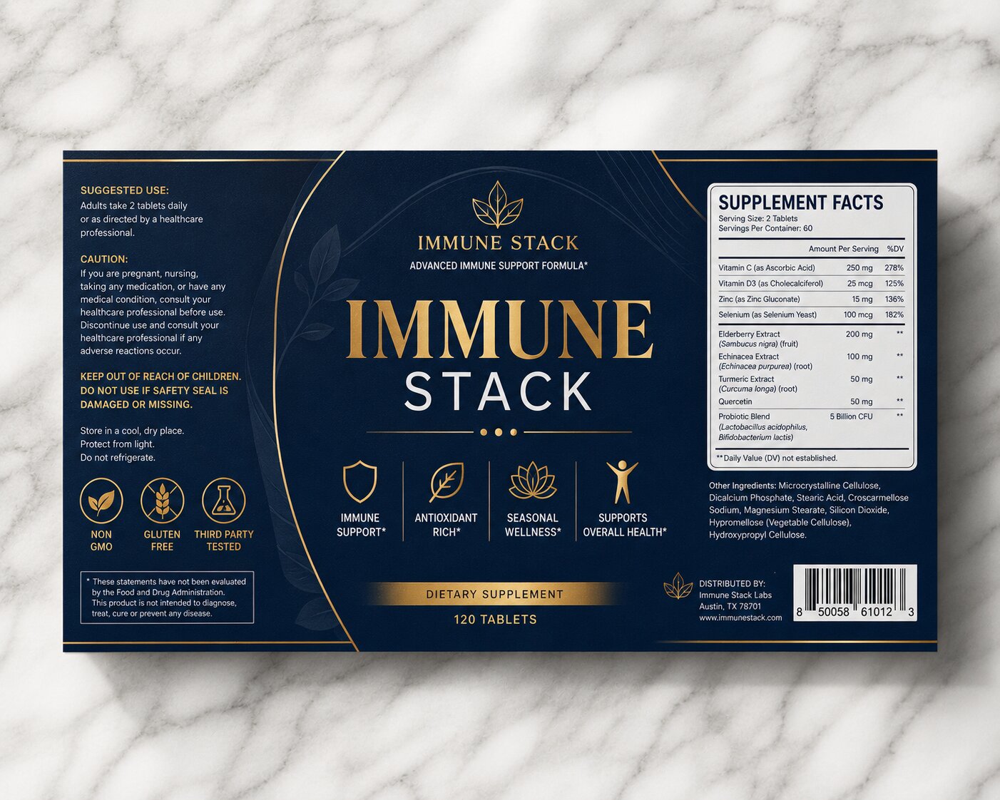 Legacy Therapeutics label and graphic design sample